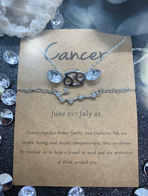Cancer Necklace & Bracelet Set