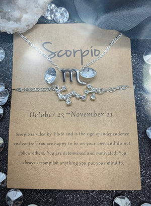 Scorpio Necklace & Bracelet Set