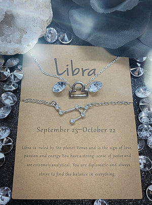 Libra Necklace & Bracelet Set